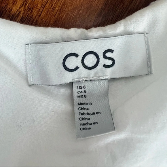 COS White Eyelet Lace Top Blouse 100% Cotton Size 8 - Picture 3 of 4